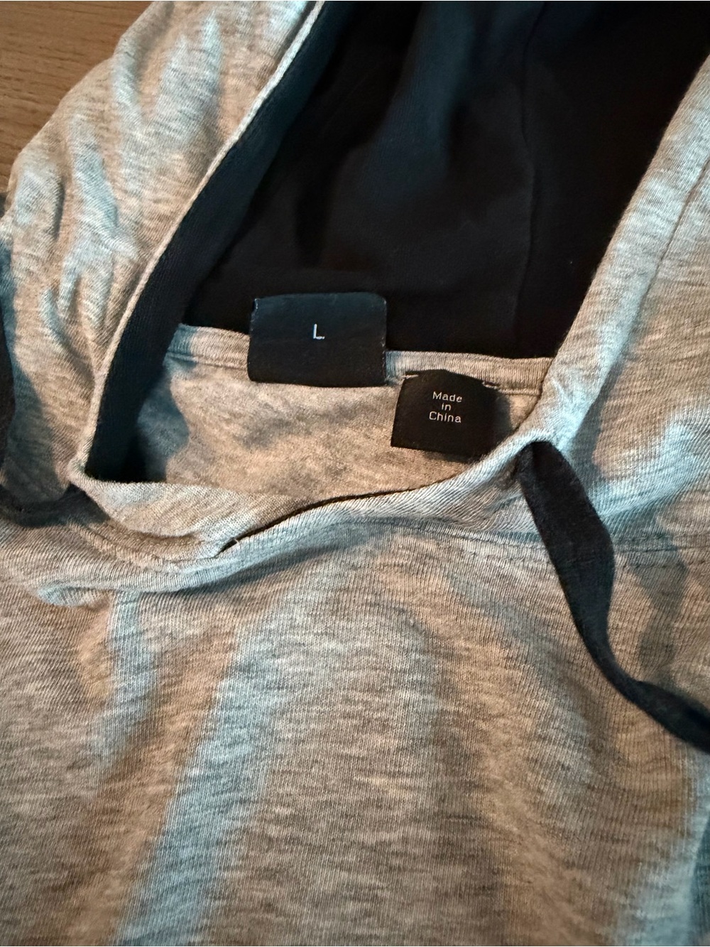 HUGO BOSS Men's Large Gray Black Stretch Cotton Lightweight Logo Hoodie - Picture 11 of 11